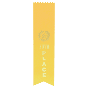 Yellow 5th Place Pinked Top Ribbon