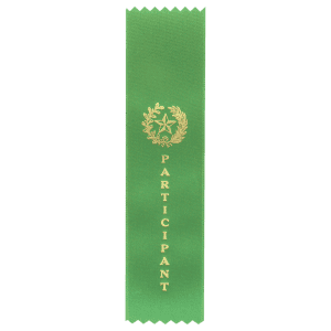 Green Participant Pinked Top Ribbon