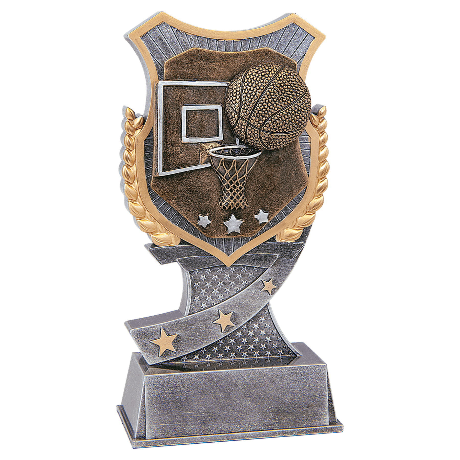 6" Basketball Shield Award