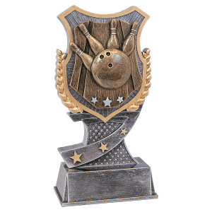 6" Bowling Shield Award