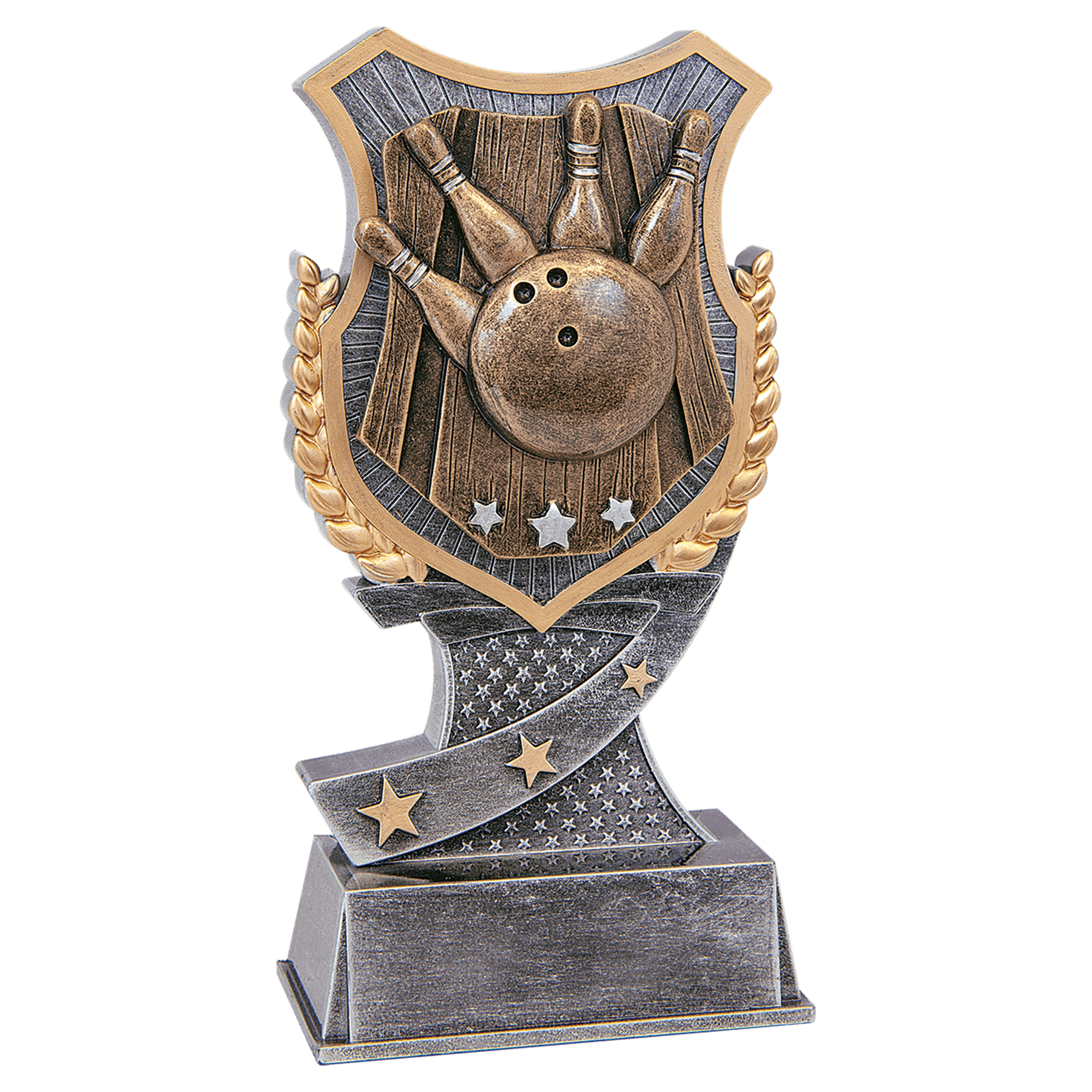 6" Bowling Shield Award
