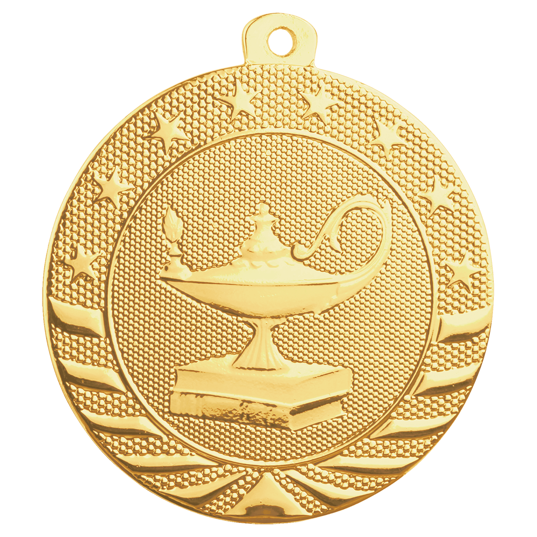2" Lamp of Knowledge Starbrite Medal