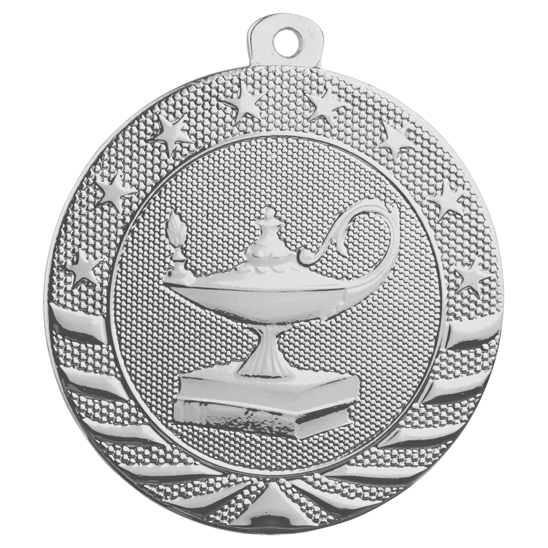 2" Lamp of Knowledge Starbrite Medal