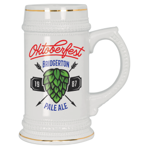 18 oz. White Sublimatable Ceramic Stein