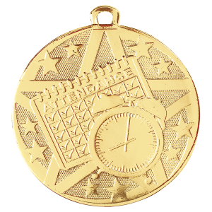 2" Superstar Perfect Attendance Medal