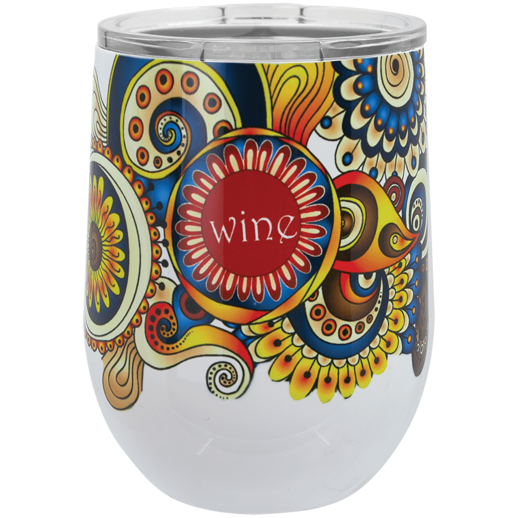 Stainless Steel 12 oz. Sublimatable Polar Camel Stemless Wine Tumbler with Lid