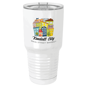Sublimatable Polar Camel 30 oz. White Vacuum Insulated Tumbler w/Lid