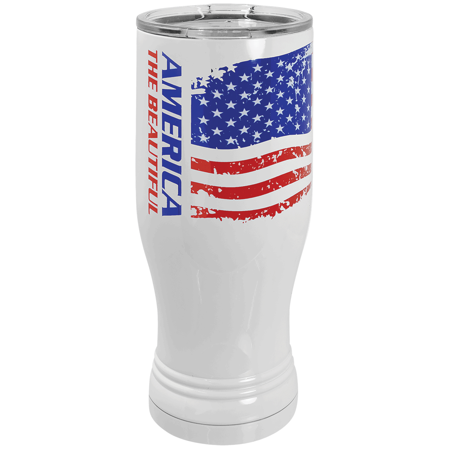 Stainless Steel Sublimatable 20 oz. Polar Camel Pilsner with Clear Lid