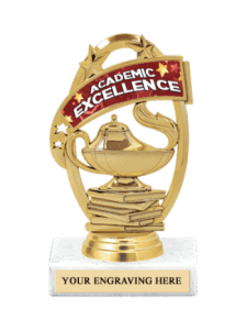 Trophy - Scholastic Academic Excellence Lamp of Learning