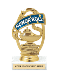 Trophy - Honor Roll Writing Lamp of Learning