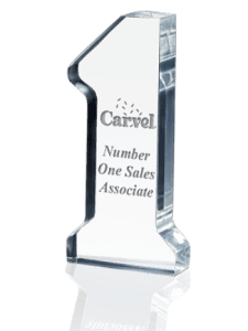 Number One Acrylic  Trophy