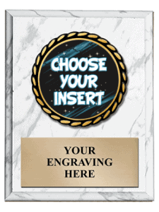 Plaque - Marble White Finish