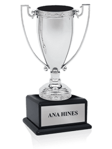 Silver Championship Cup on Black Base
