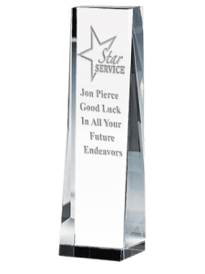 Impact Tapered Column Crystal Award