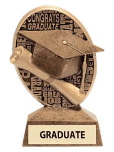 Graduation Cap Diploma Resin Sculpture Award