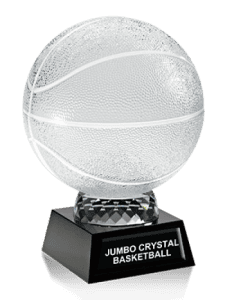 Crystal Award Basketball Crystal Sphere - 11”