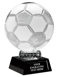 Crystal Award Soccer Crystal Sphere - 11”