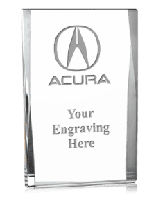 Contemporary Rectangular Plaque with Curved Sides