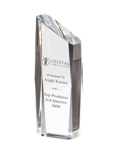 Vertical Crystal Slant Award
