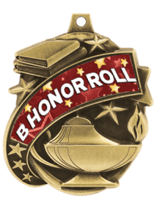 Academic Medal with Ribbon - 44mm (44LLBHR)