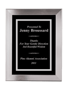 Classic Silver and Matte Black 11x14 Framed Plaque