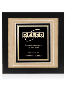 Plaque with Black Matte Frame and Tan Mat - 12x12