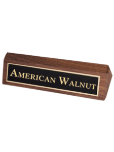 Solid Walnut Desk Nameplate