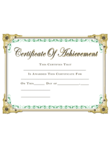 Achievement Certificate - Scholastic