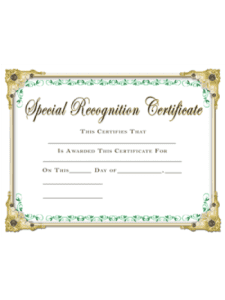 Sport Certificate with Custom Engraving