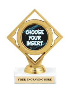 Diamond Insert Trophy with White base