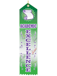 Academic Excellence Recognition  Ribbon (Pack of 25)
