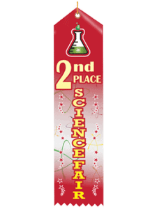 Science Fair 2nd Place Ribbon (Pack of 25)