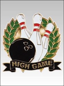 Bowling League High Game Pin