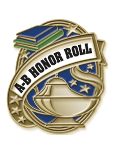 A B Honor Roll Recognition Pin