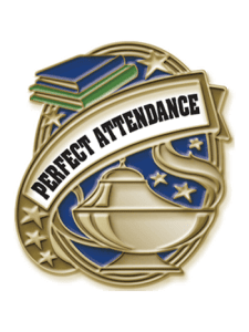 Perfect Attendance School Pin (PNKUATT-PERFECT)