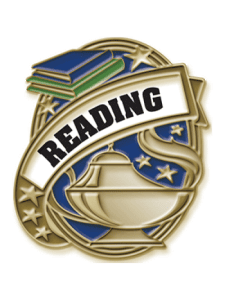 Pin - Scholastic Academic Reading Excellence with Star Accents (PNKURD-READING)