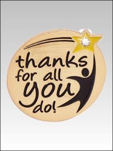 Pin - Thanks For All You Do Custom Logo