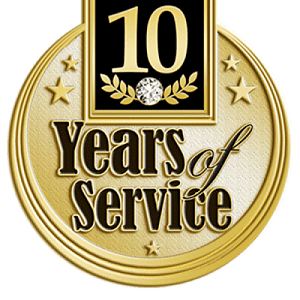 Years of service insert pins