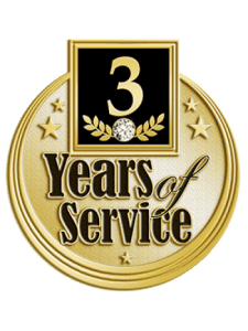 3 Years of Service Pin (PNYRS3)