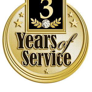 Years of service insert pins