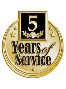 5 Years of Service Pin (PNYRS5)