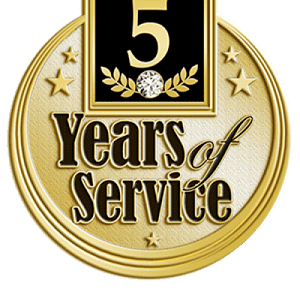 Years of service insert pins