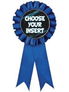 Ribbon Insert Rosette - Blue 25 Pack