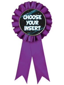 Ribbon Insert Rosette - Purple - 25 Pack