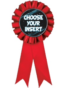 Ribbon Insert Rosette - Red -25 Pack