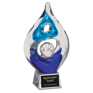 8 1/2" Winner Art Glass