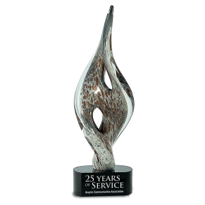 15" Spire Twist Art Glass
