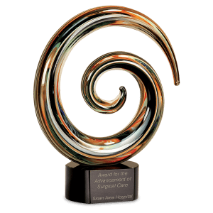 9 1/4" Swirl Art Glass