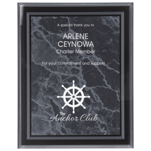 7" x 9" Marble Border -Plaque Acrylic
