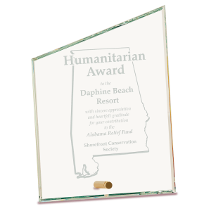 6" x 8" Clear Slant Rectangle CrystalEdge Glass